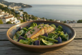 SALMÓN CON PATATA VIOLETA Y SALSA VERDE